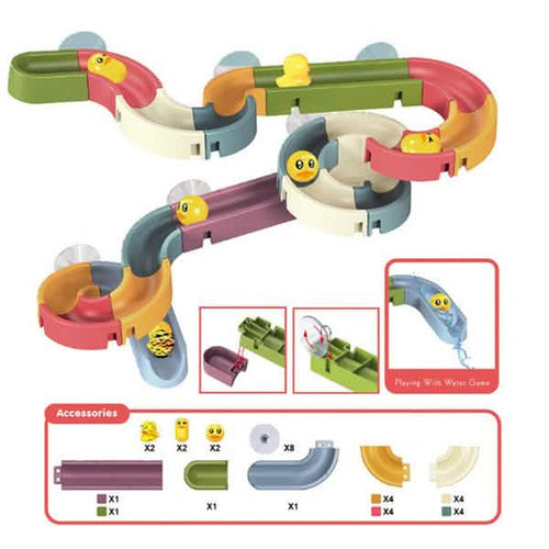 Baby Bath Toys DIY Marble Race Run Assembling Track by DailySale