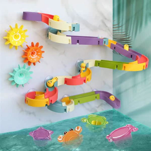 Baby Bath Toys DIY Marble Race Run Assembling Track by DailySale