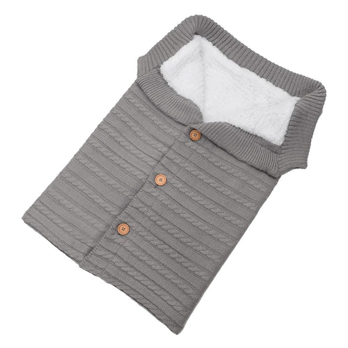Baby Knit Swaddle Blanket Wrap with Buttons by DailySale