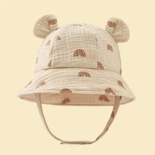 Baby Summer Beach Adjustable Bucket Cute Cotton Hat with Ears by DailySale