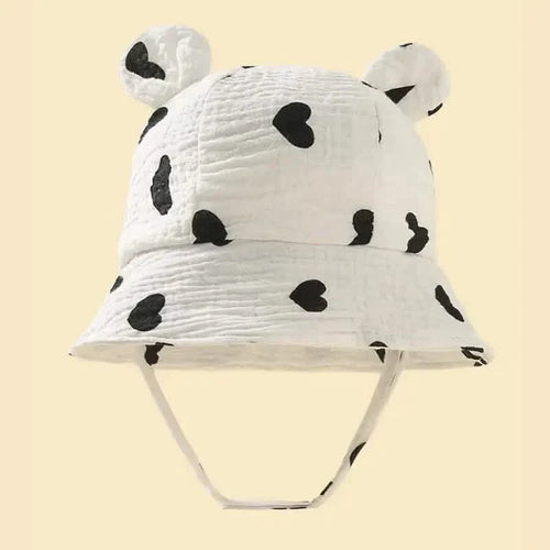 Baby Summer Beach Adjustable Bucket Cute Cotton Hat with Ears by DailySale