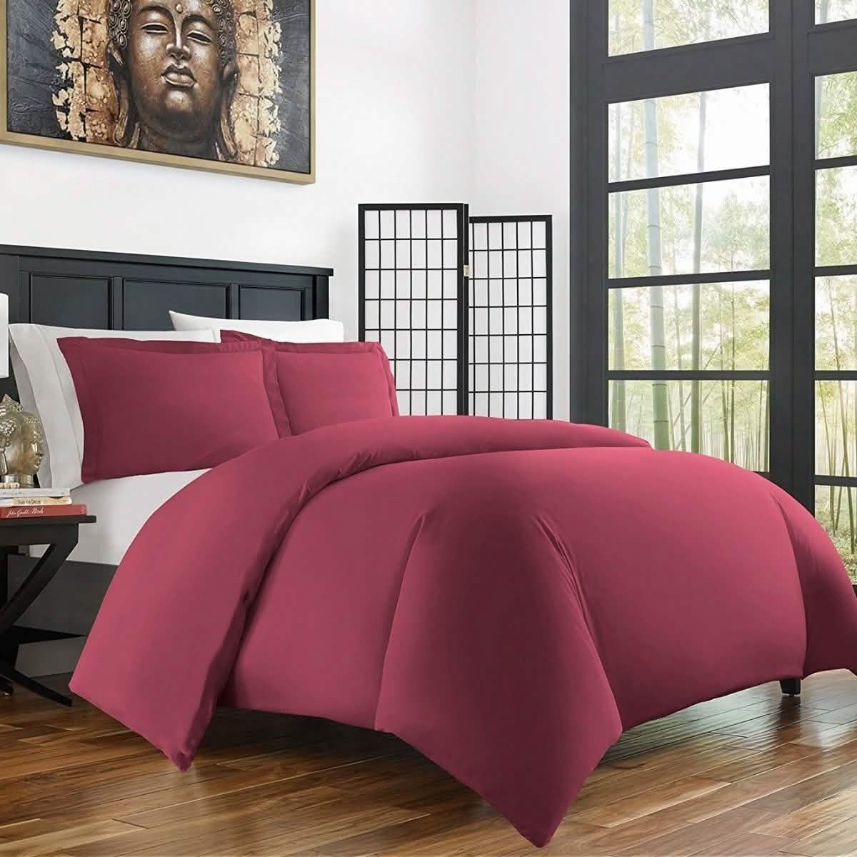 Bamboo Duvet Cover Set - Hypoallergenic - Assorted Sizes and Colors by DailySale