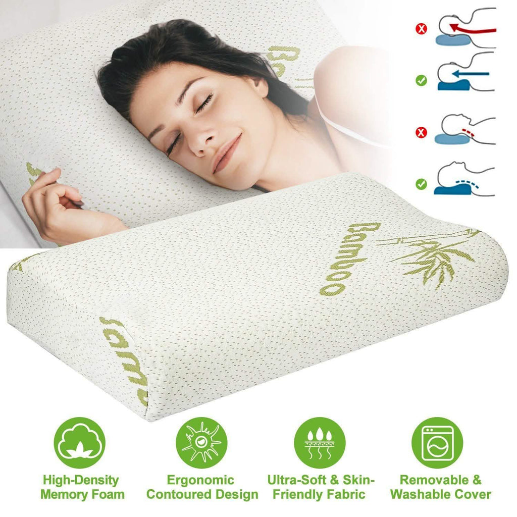 Bamboo Memory Foam Sleep Pillow by DailySale