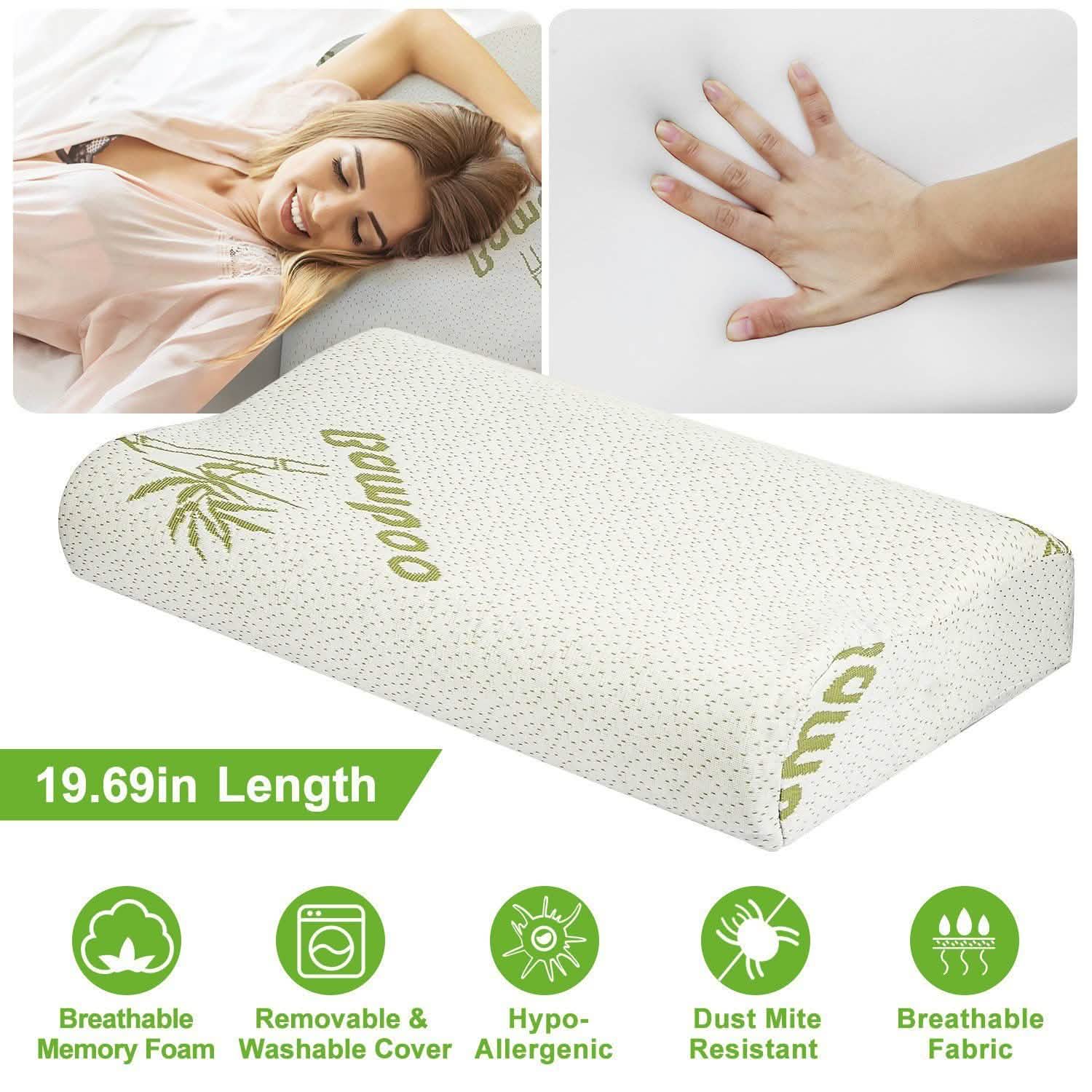 Bamboo Memory Foam Sleep Pillow by DailySale