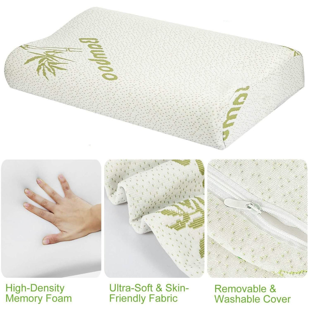 Bamboo Memory Foam Sleep Pillow by DailySale