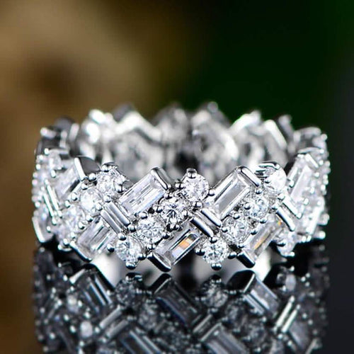 Barzel 18K Gold Plated Ring Made with Swarovski Crystal by DailySale