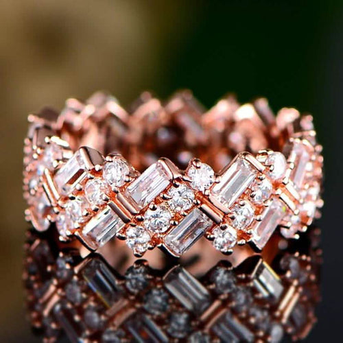 Barzel 18K Gold Plated Ring Made with Swarovski Crystal by DailySale