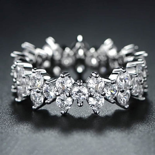 Barzel Women's Cubic Zirconia Eternity Band Ring by DailySale