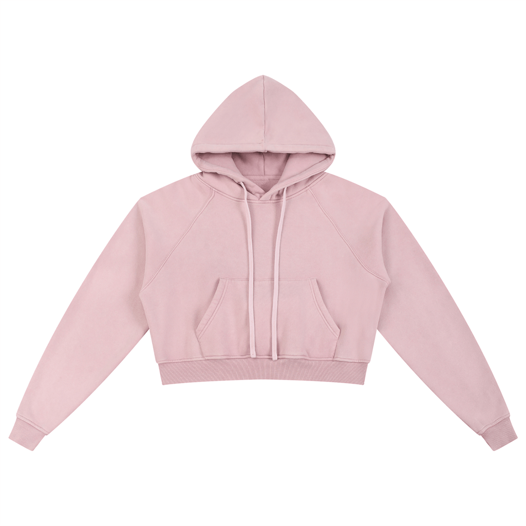 Basic B Grunge Wash Cropped Hoodie by Goth Cloth Co.