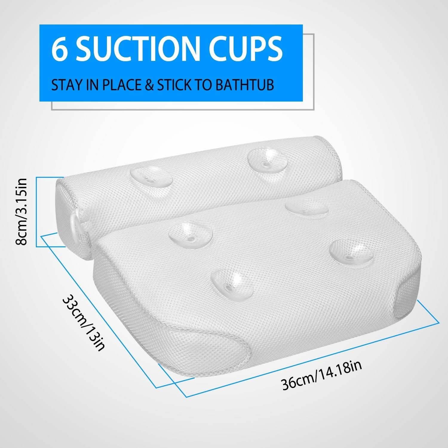 Bathtub Pillow Suction Cup Bath Pillow Air Mesh by DailySale