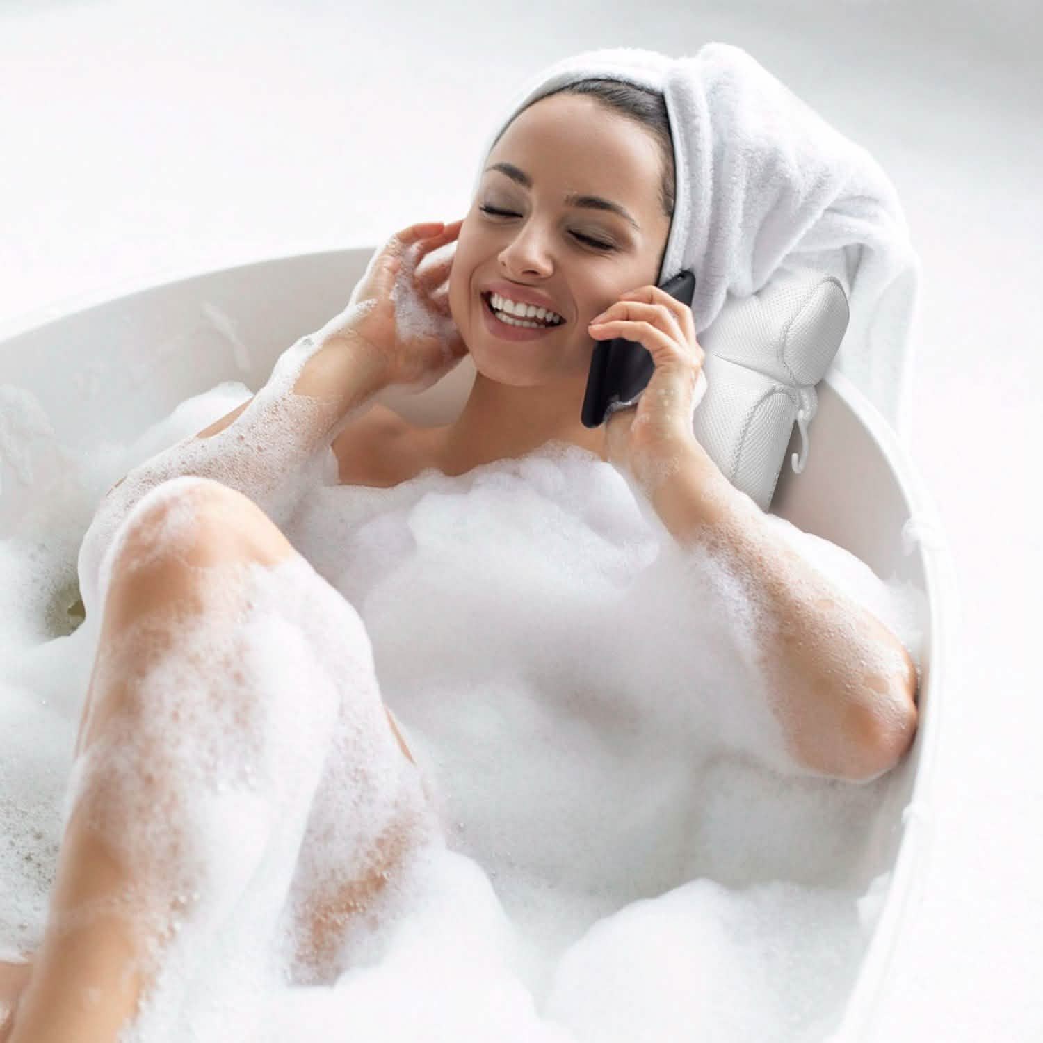 Bathtub Pillow Suction Cup Bath Pillow Air Mesh by DailySale