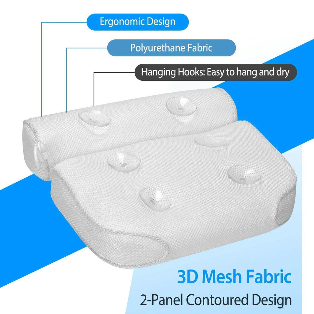 Bathtub Pillow Suction Cup Bath Pillow Air Mesh by DailySale