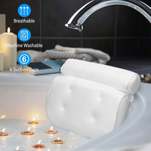 Bathtub Pillow Suction Cup Bath Pillow Air Mesh by DailySale