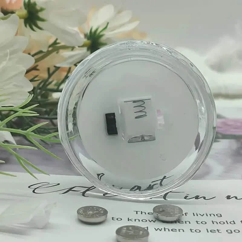 Battery-Powered LED Candle Lamp With Rose Pattern Refraction Halo Projection by DailySale