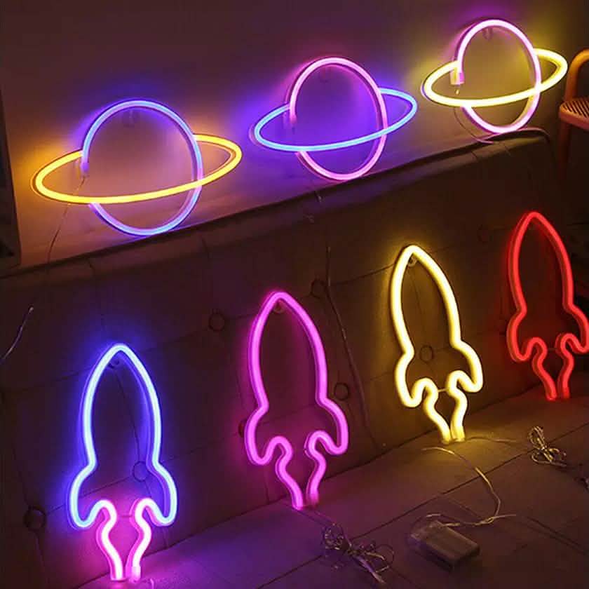 Battery USB LED Neon Light Wall Signs Night Home Decor by DailySale