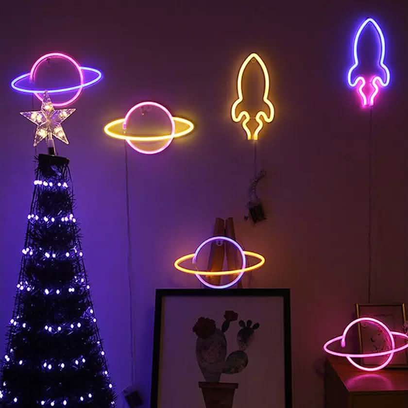 Battery USB LED Neon Light Wall Signs Night Home Decor by DailySale