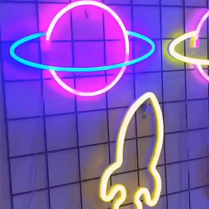 Battery USB LED Neon Light Wall Signs Night Home Decor by DailySale