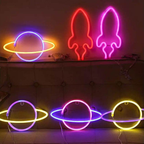 Battery USB LED Neon Light Wall Signs Night Home Decor by DailySale