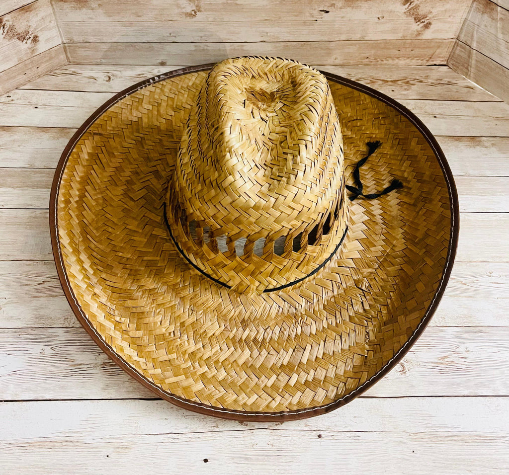 Cowboy Mexican Palm Leaf Straw Hat Sombrero Vaquero Artesanal de Palma by Chica Mexico