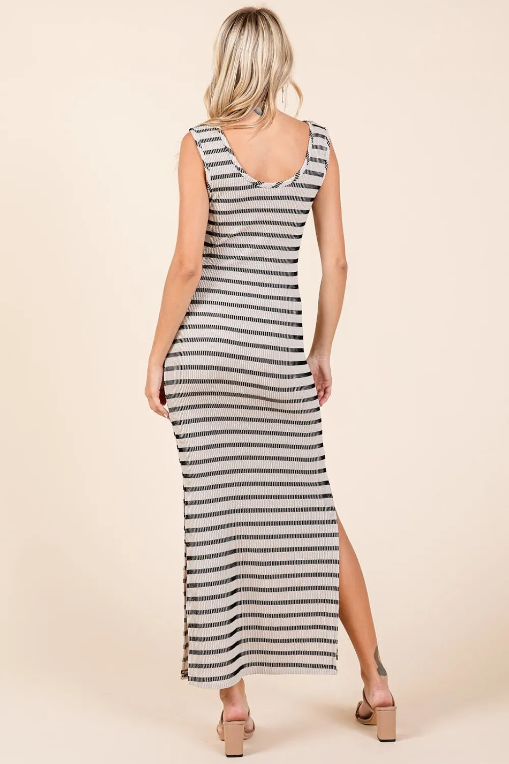 Mittoshop Striped Scoop Neck Sleeveless Maxi Dress by Selvanelle