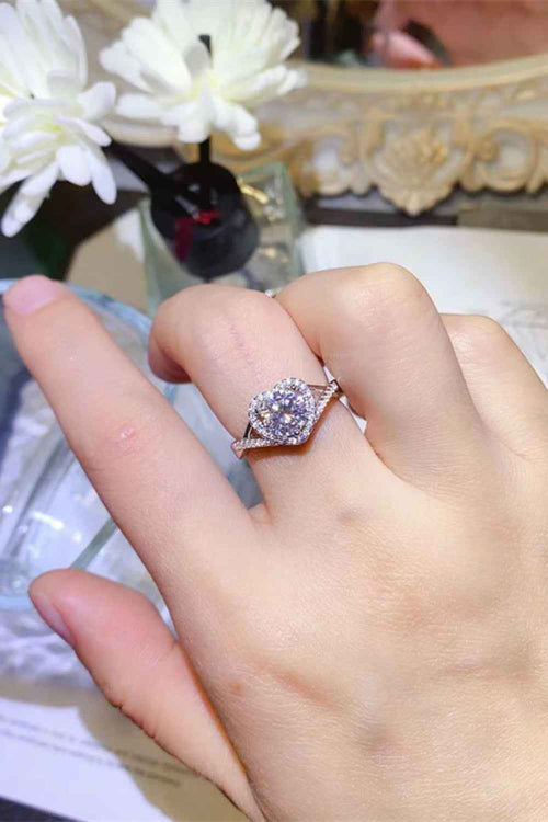 Adored 1 Carat Moissanite 925 Sterling Silver Heart Ring by Wild and Free Boutique