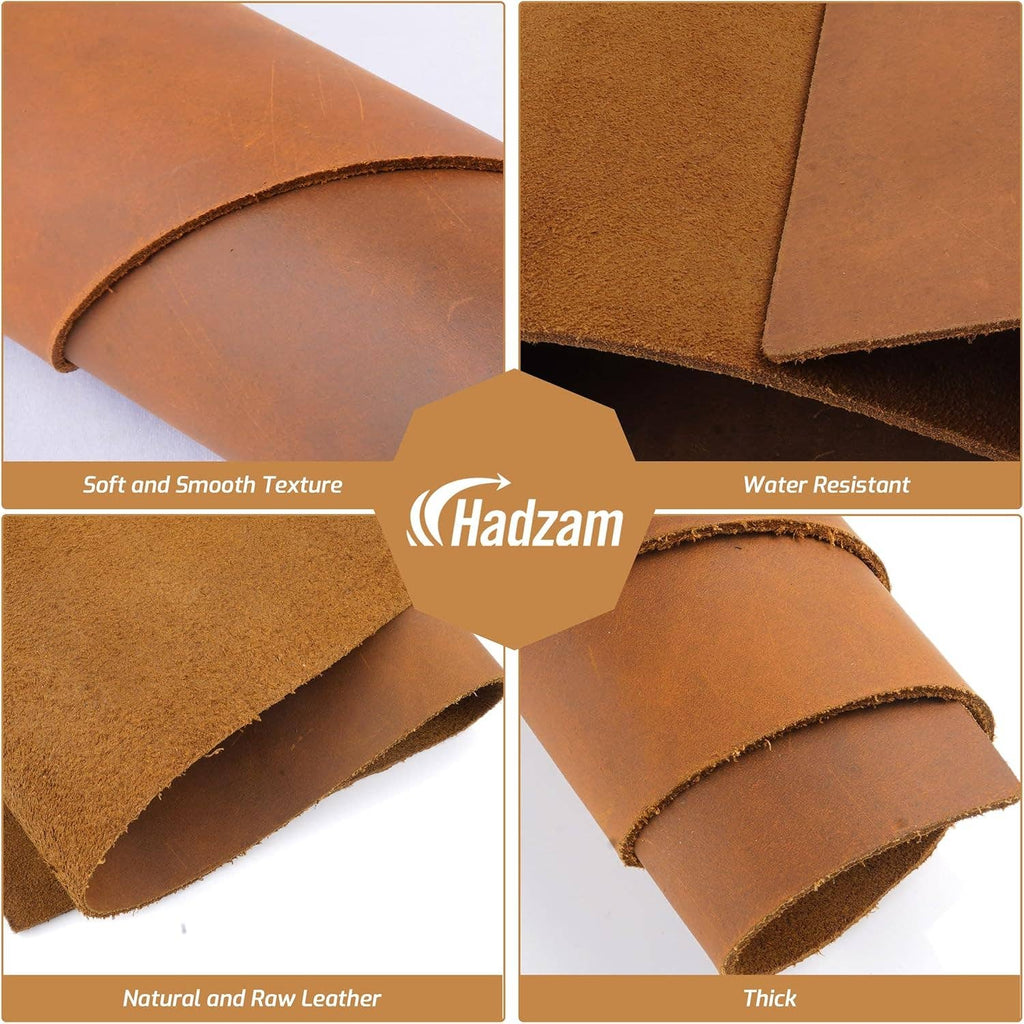 Full Grain Cowhide Leather 2mm Tooling Sheets - Craft & DIY by Hadzam