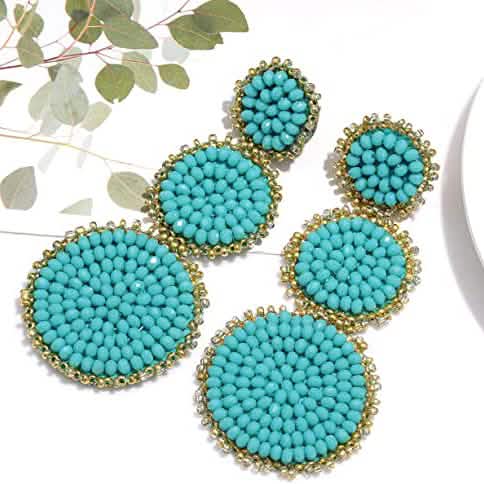 Beaded Drop Earrings Statement Seed Bead Earring by DailySale