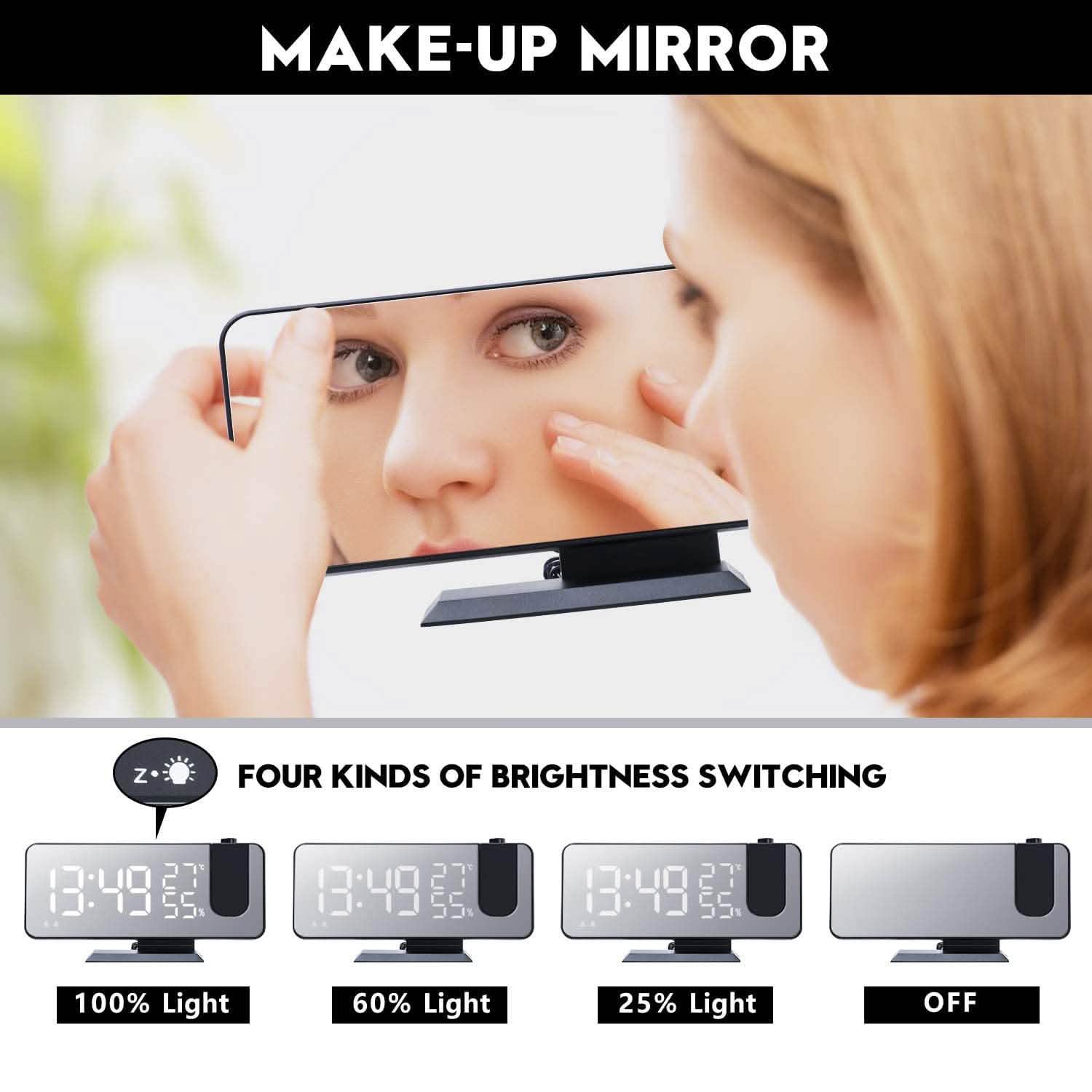 Bedroom Projection Digital Alarm Clock by DailySale