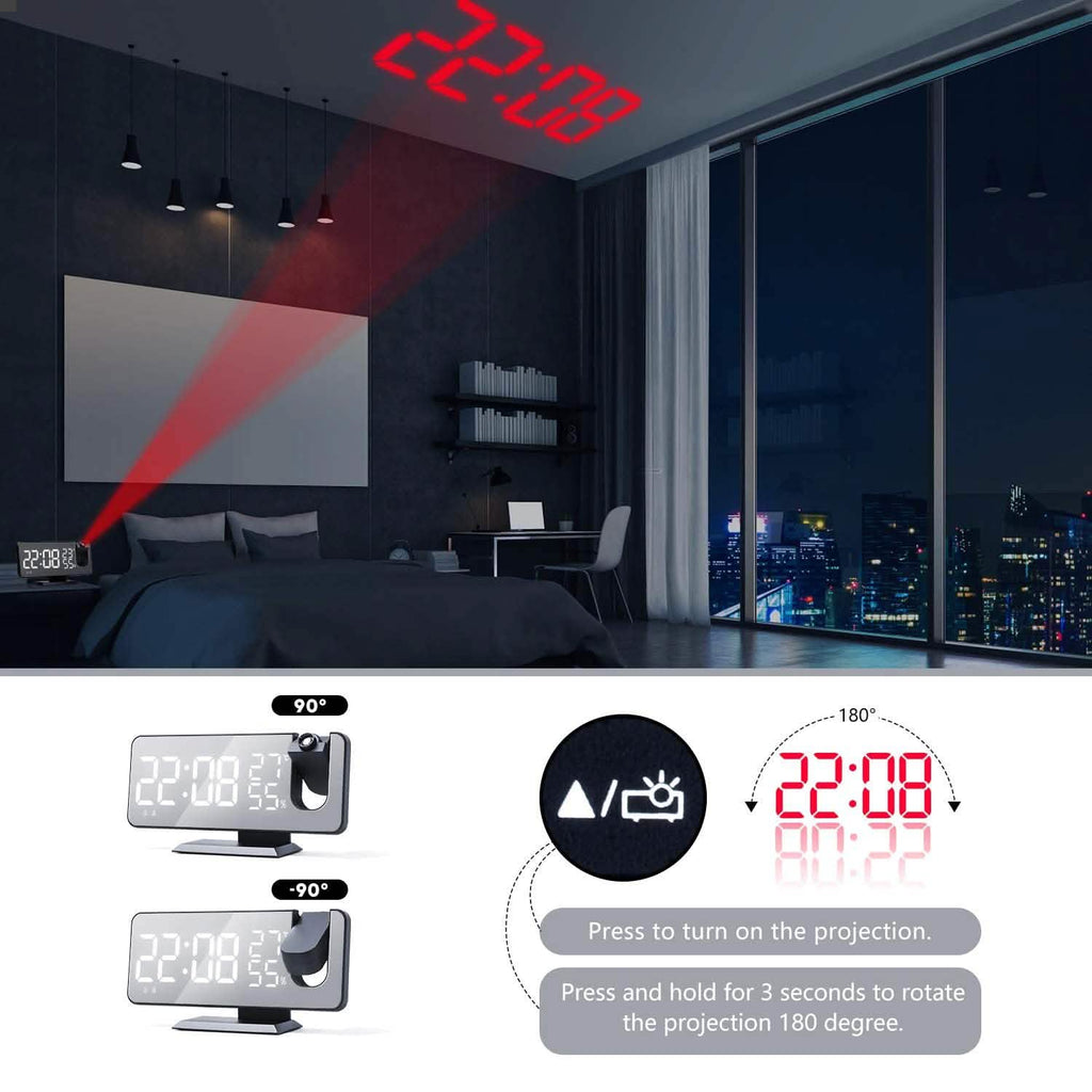 Bedroom Projection Digital Alarm Clock by DailySale