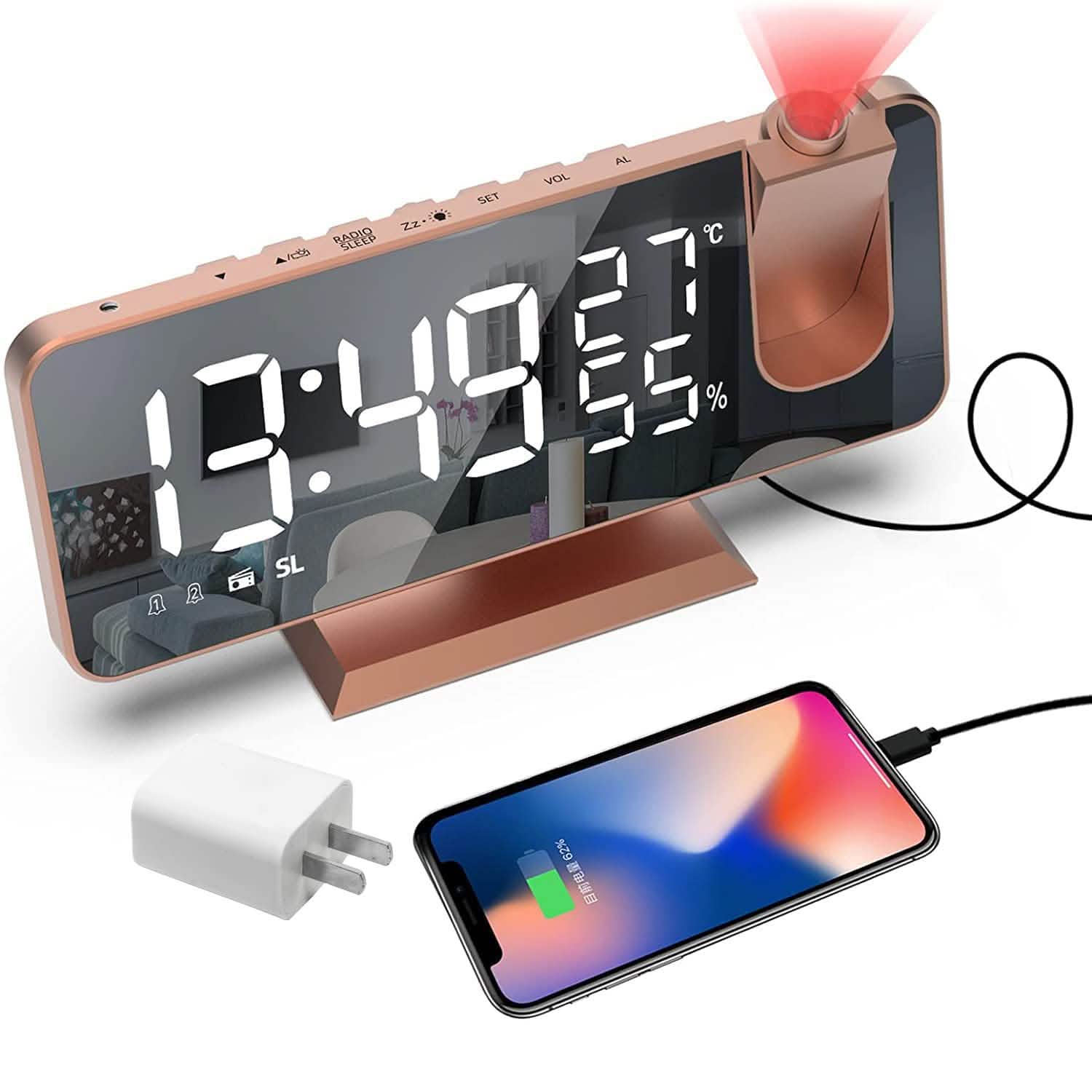 Bedroom Projection Digital Alarm Clock by DailySale