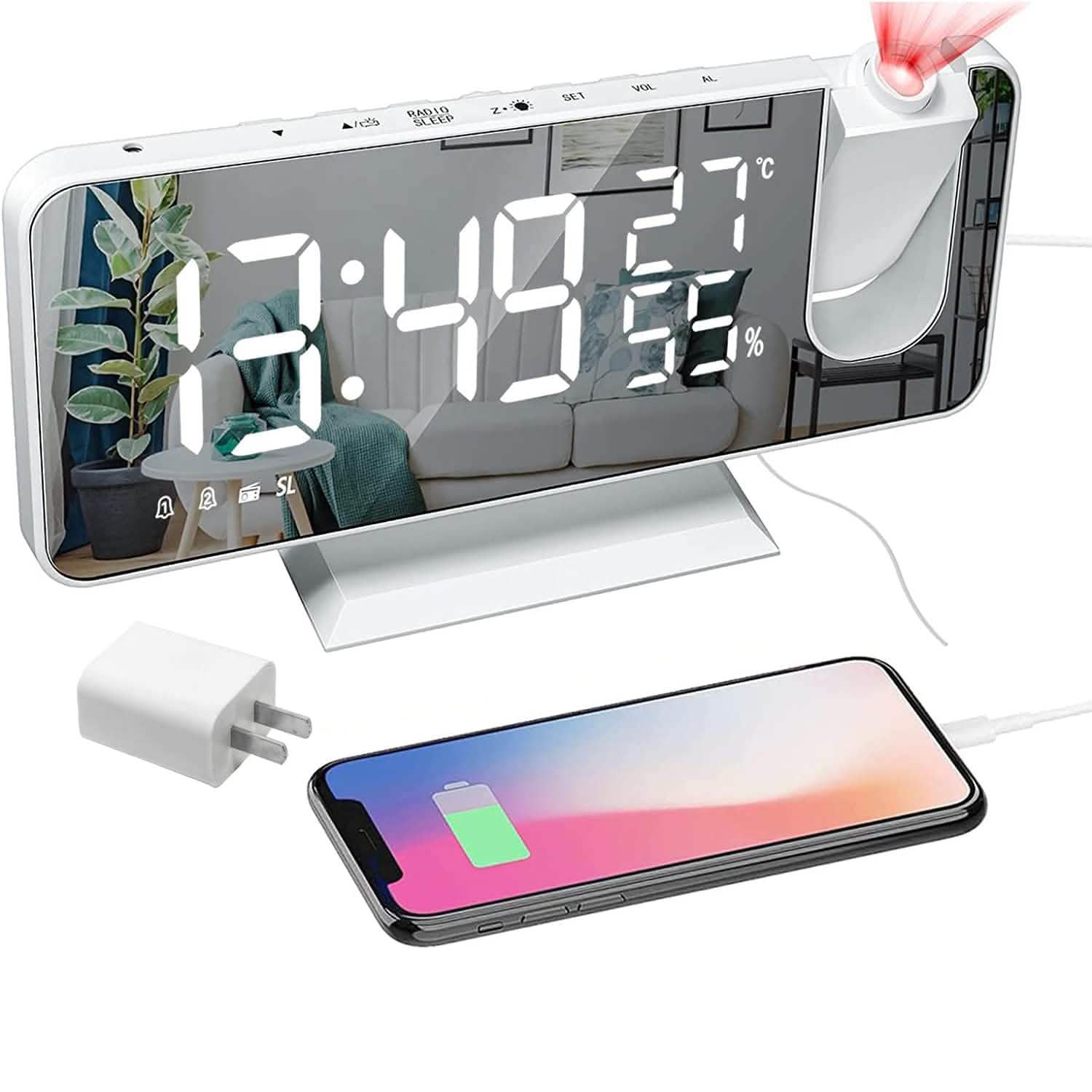 Bedroom Projection Digital Alarm Clock by DailySale