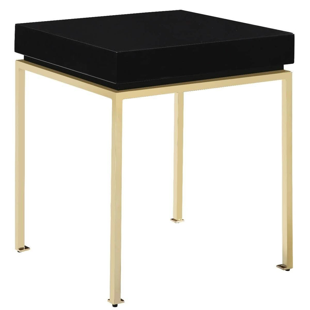 Bianca Nightstand Side Table Square Frame High Sheen Lacquer