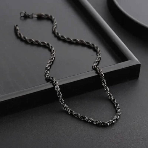 Black Chain Style Titanium Steel Fashion Necklace for Men by DailySale