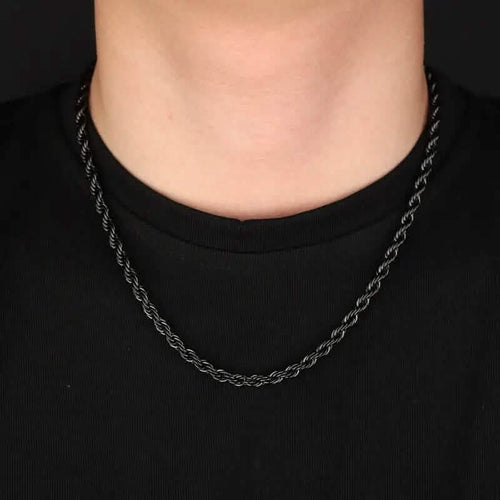 Black Chain Style Titanium Steel Fashion Necklace for Men by DailySale