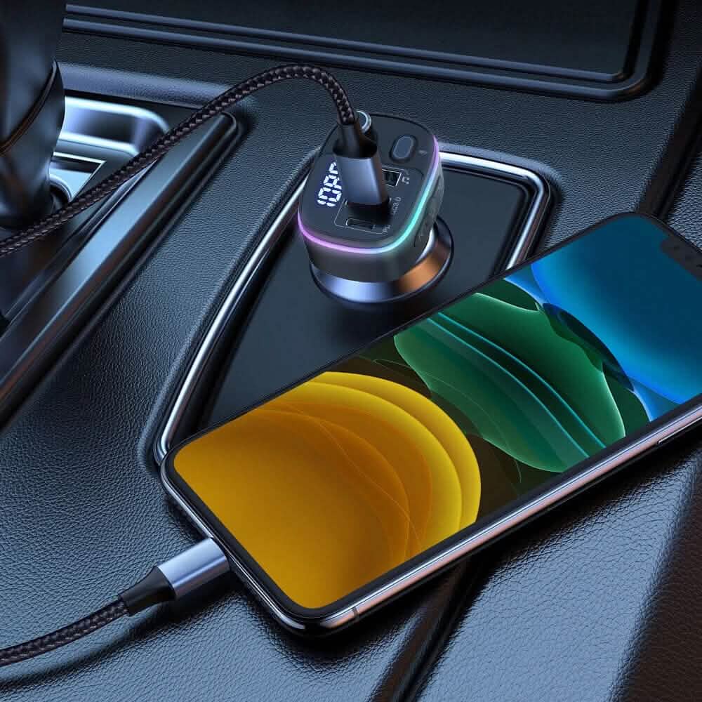 Bluetooth V5.0 FM Transmitter USB Car Charger by DailySale