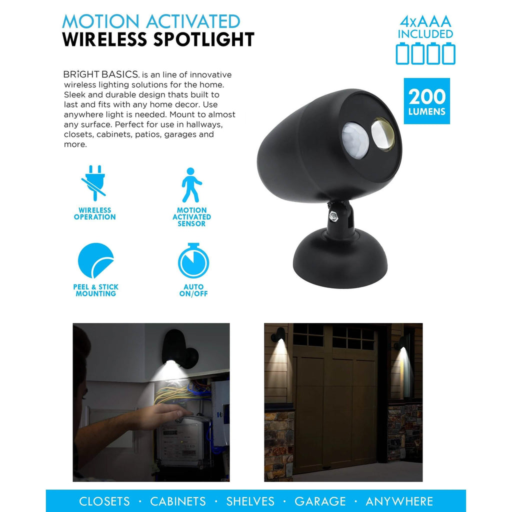 Bright Basics Motion Activated Wireless Spotlight by DailySale