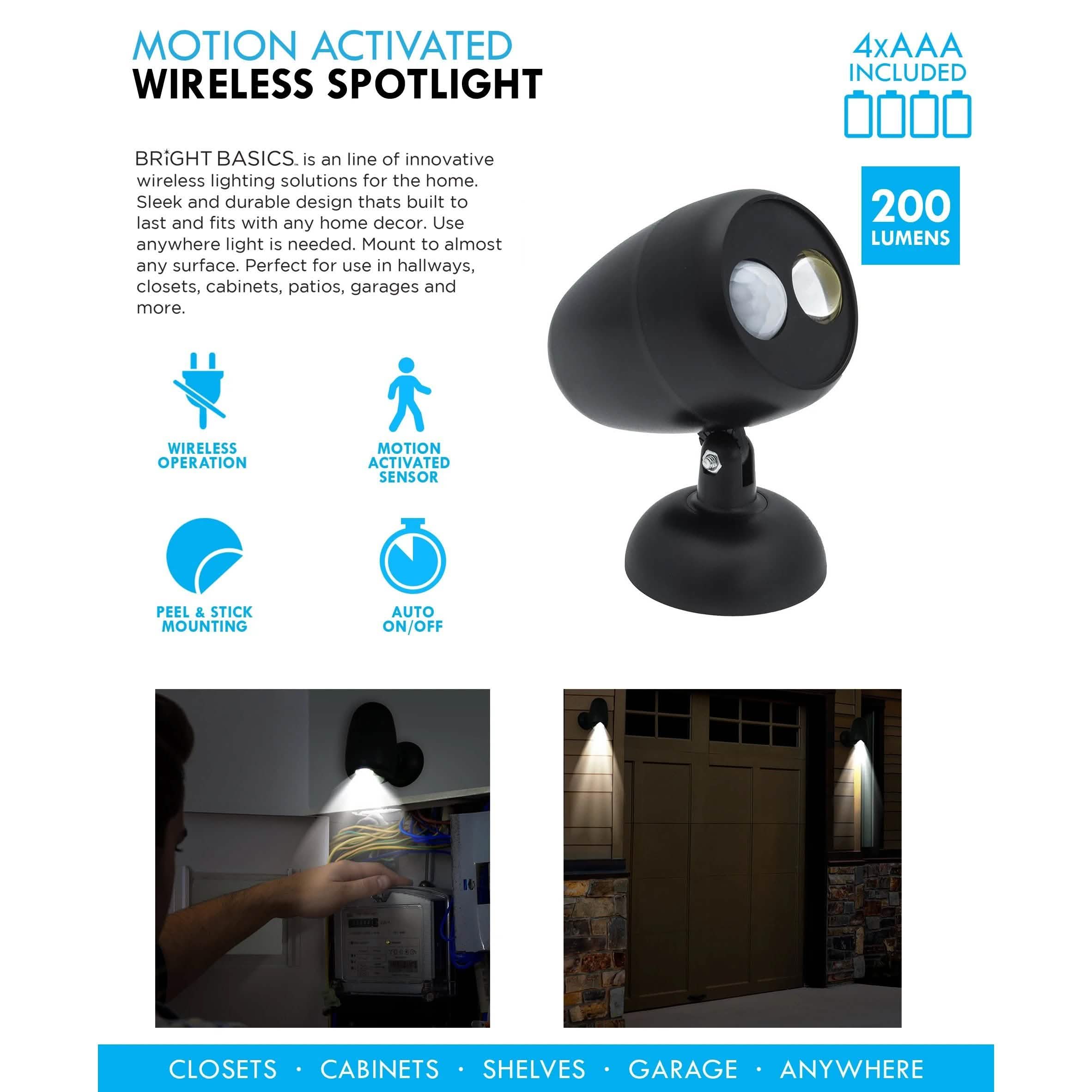 Bright Basics Motion Activated Wireless Spotlight by DailySale