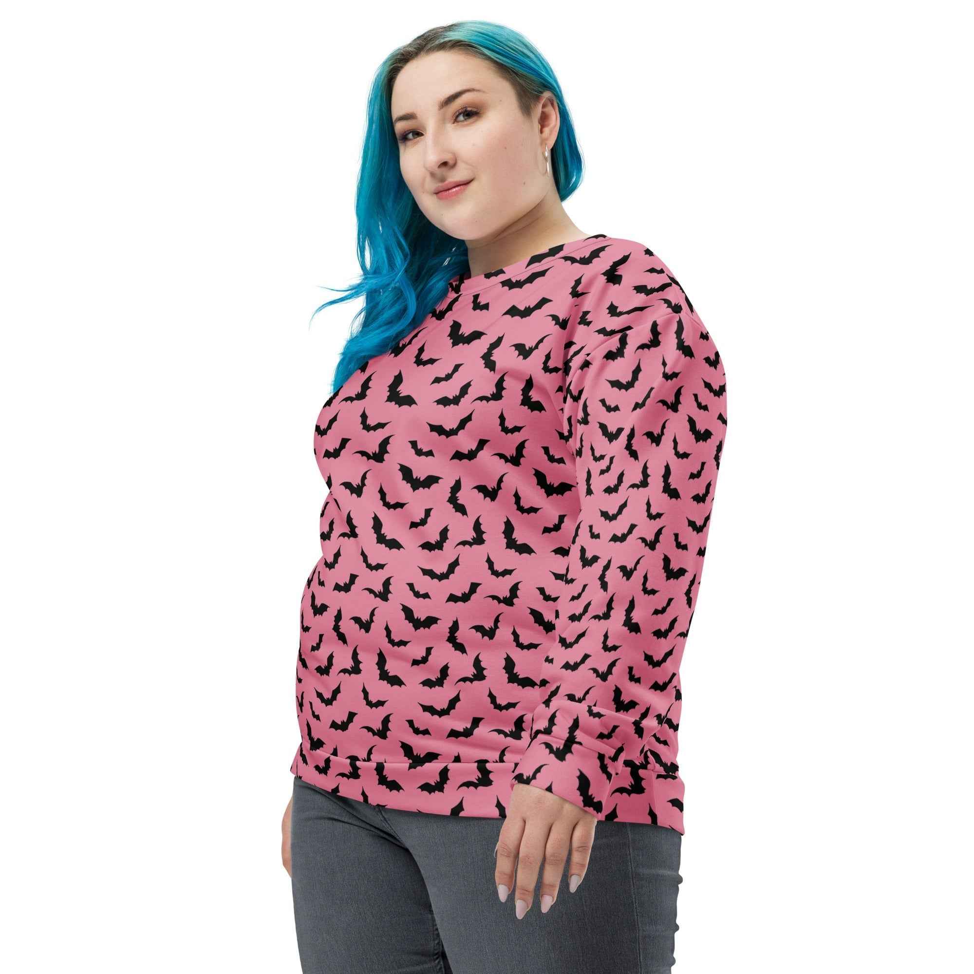 Bubblegum Bats Unisex Sweatshirt by Goth Cloth Co.