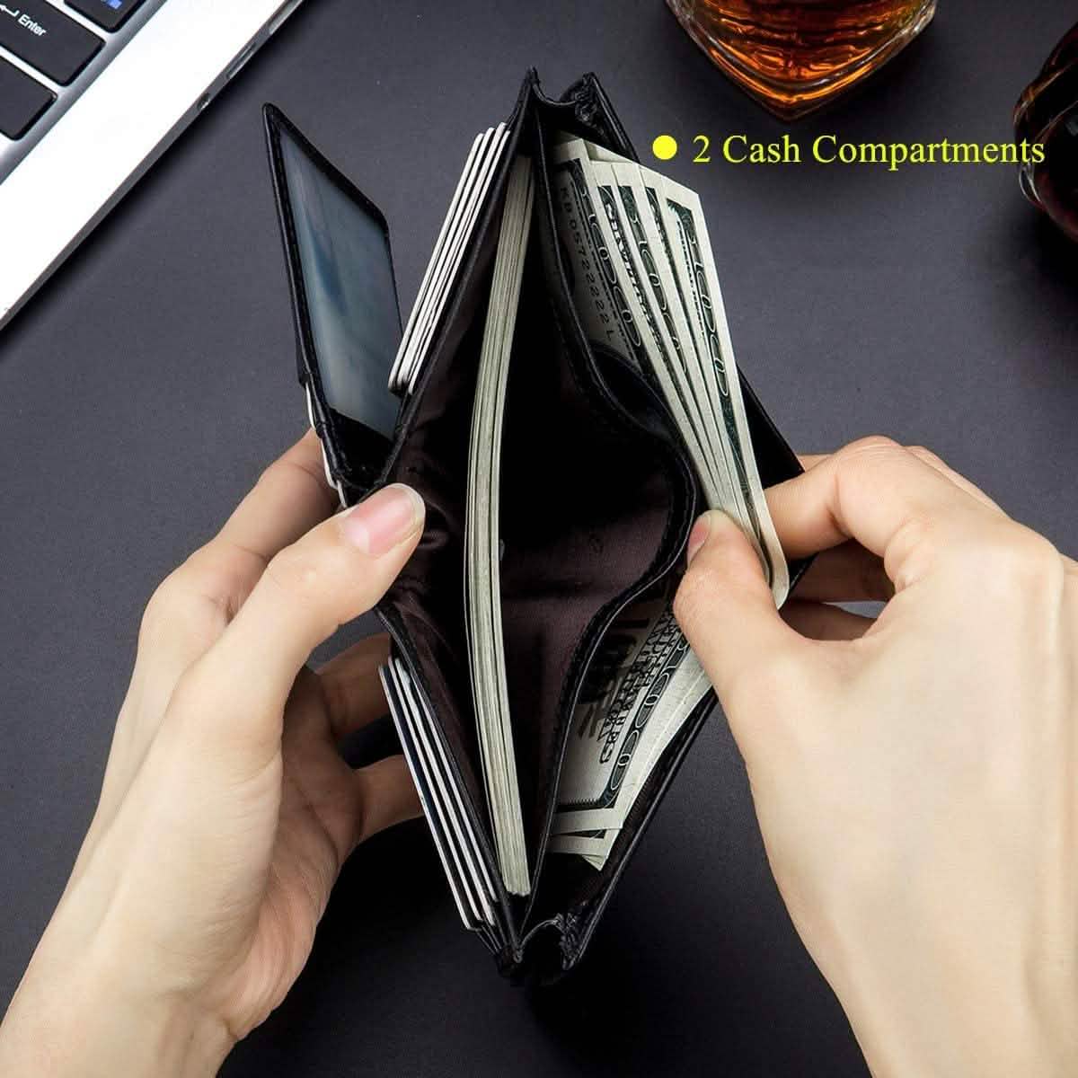 Bullcaptain Large Capacity Genuine Leather Bifold Wallet/Credit Card Holder by DailySale