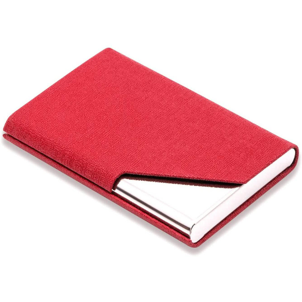 Business Name Card Holder Luxury PU Leather and Stainless Steel Multi Card Case by DailySale
