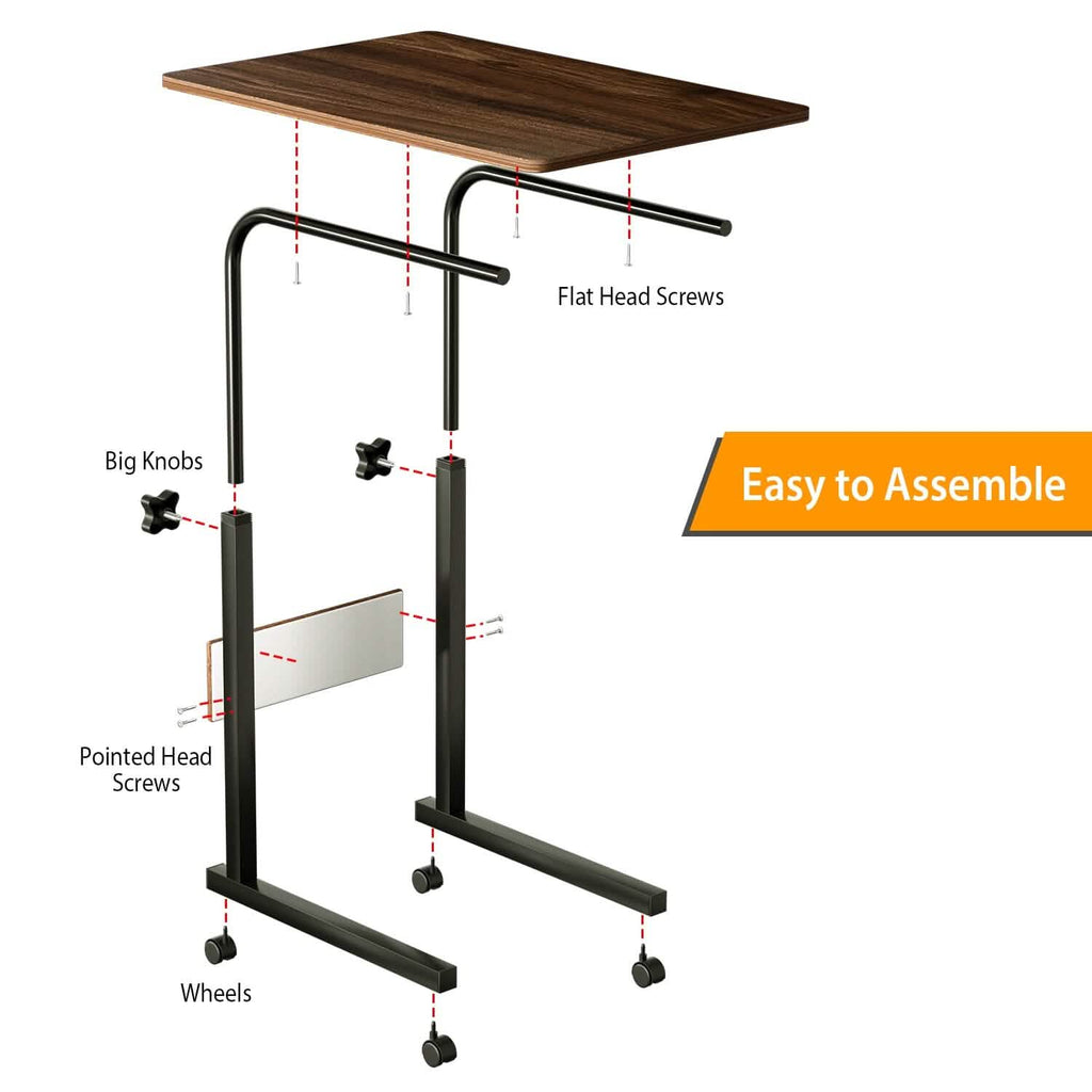 C Side Laptop Small Slim Snack Side Table by DailySale