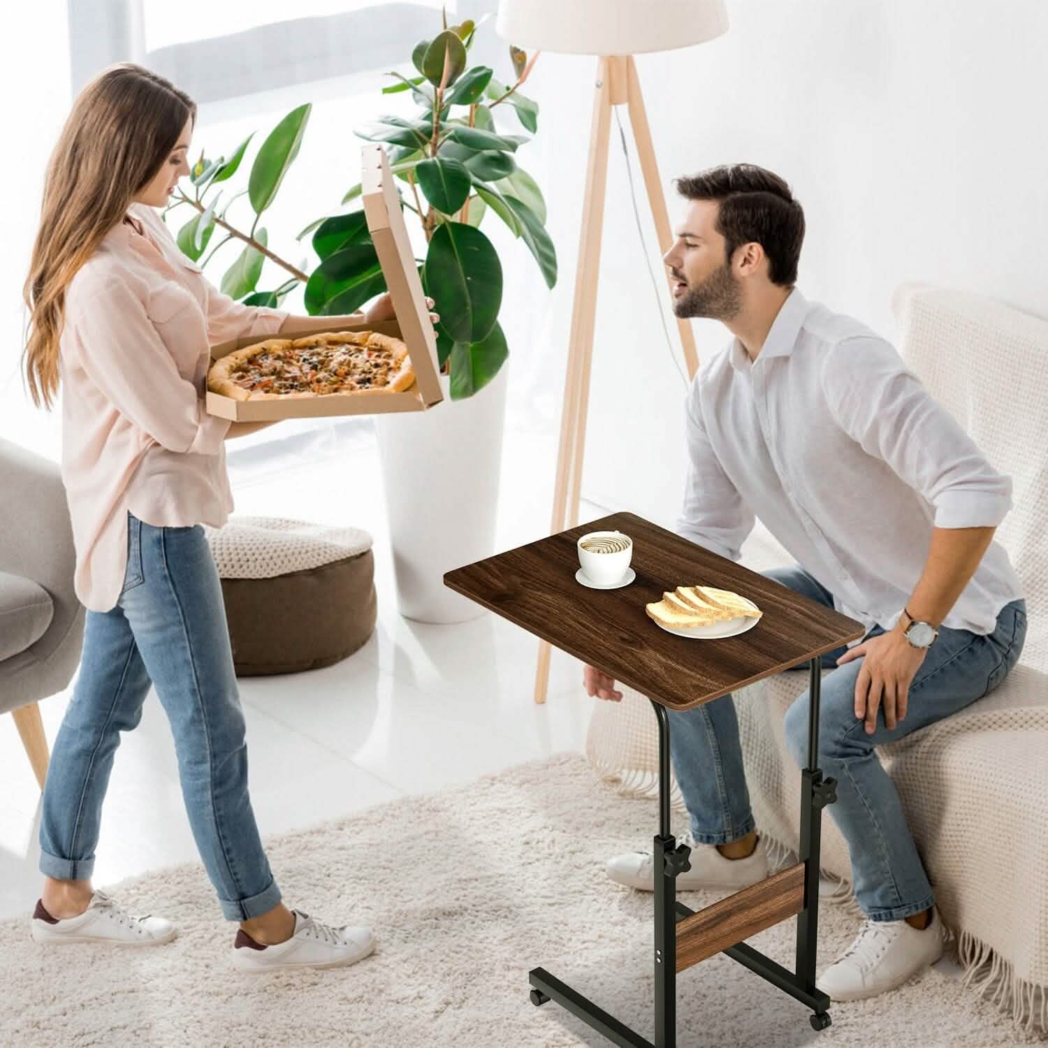 C Side Laptop Small Slim Snack Side Table by DailySale