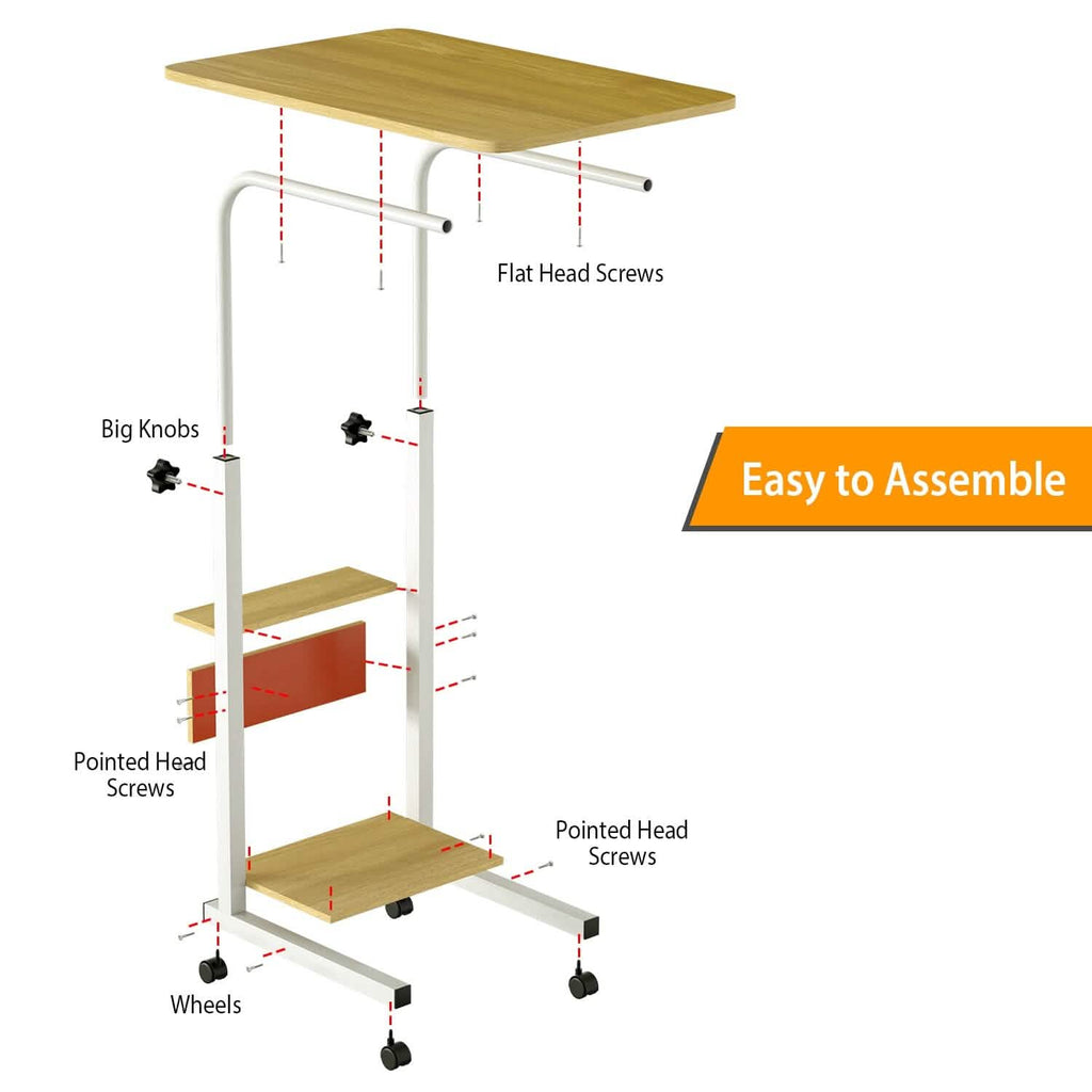 C Side Laptop Small Slim Snack Side Table by DailySale