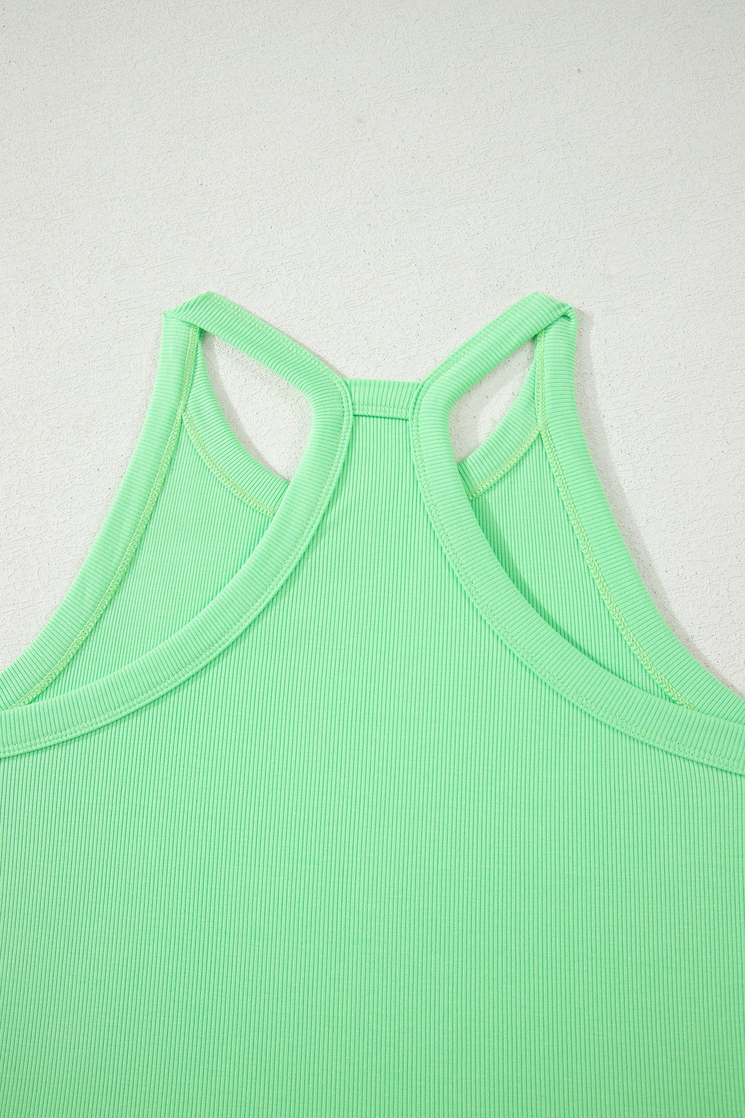 Sky Blue Slim Tank Top Elastic Waist Mini Skort 2pcs Outfit