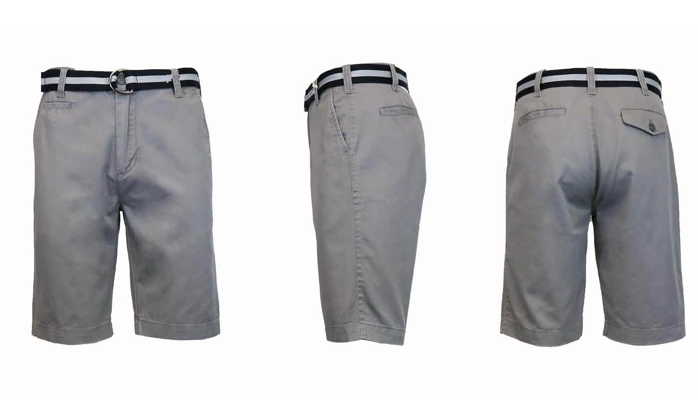 Men's Slim Fit Flat Front Belted Shorts - Assorted Colors and Sizes by DailySale