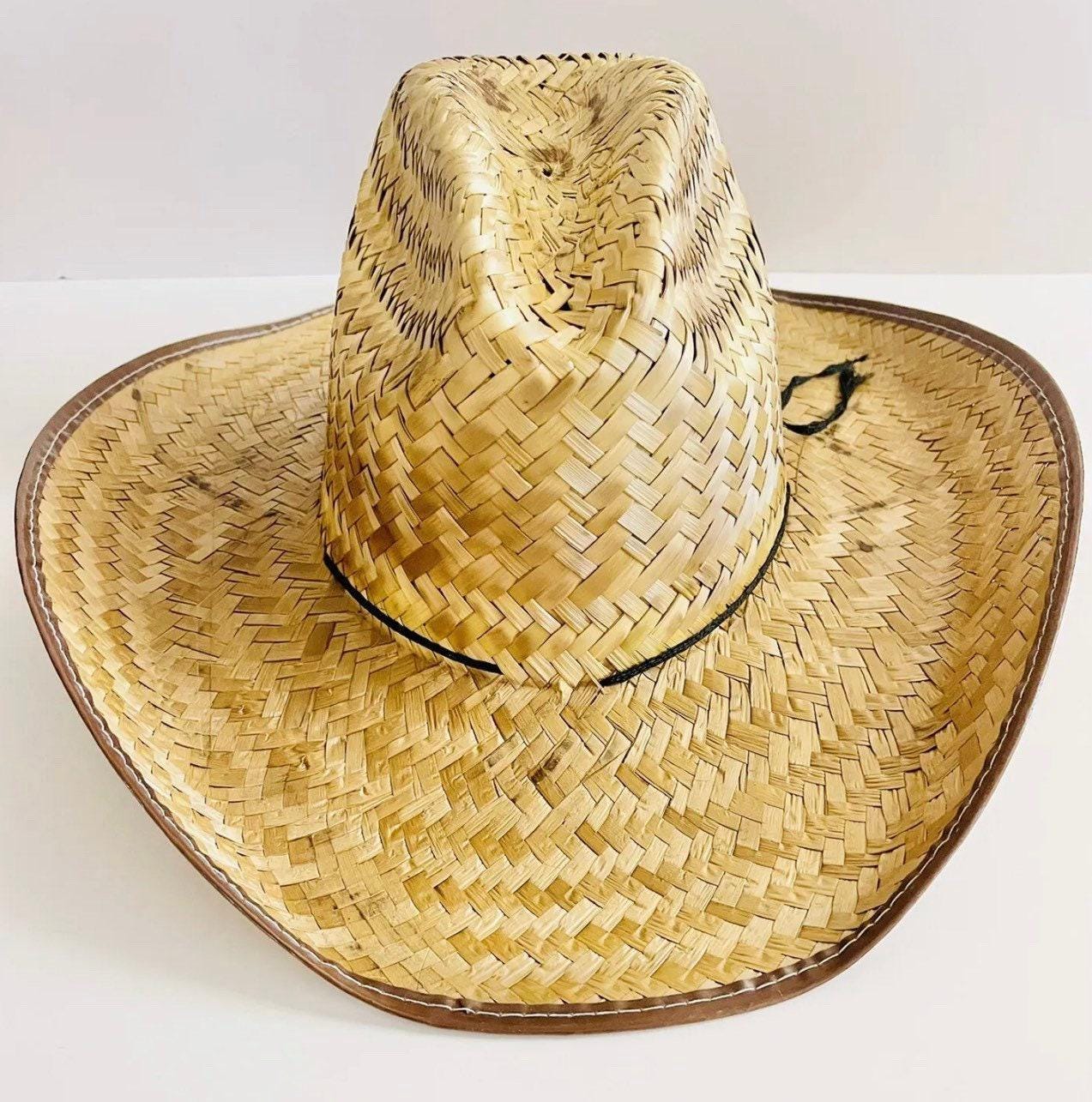 Cowboy Mexican Palm Leaf Straw Hat Sombrero Vaquero Artesanal de Palma by Chica Mexico