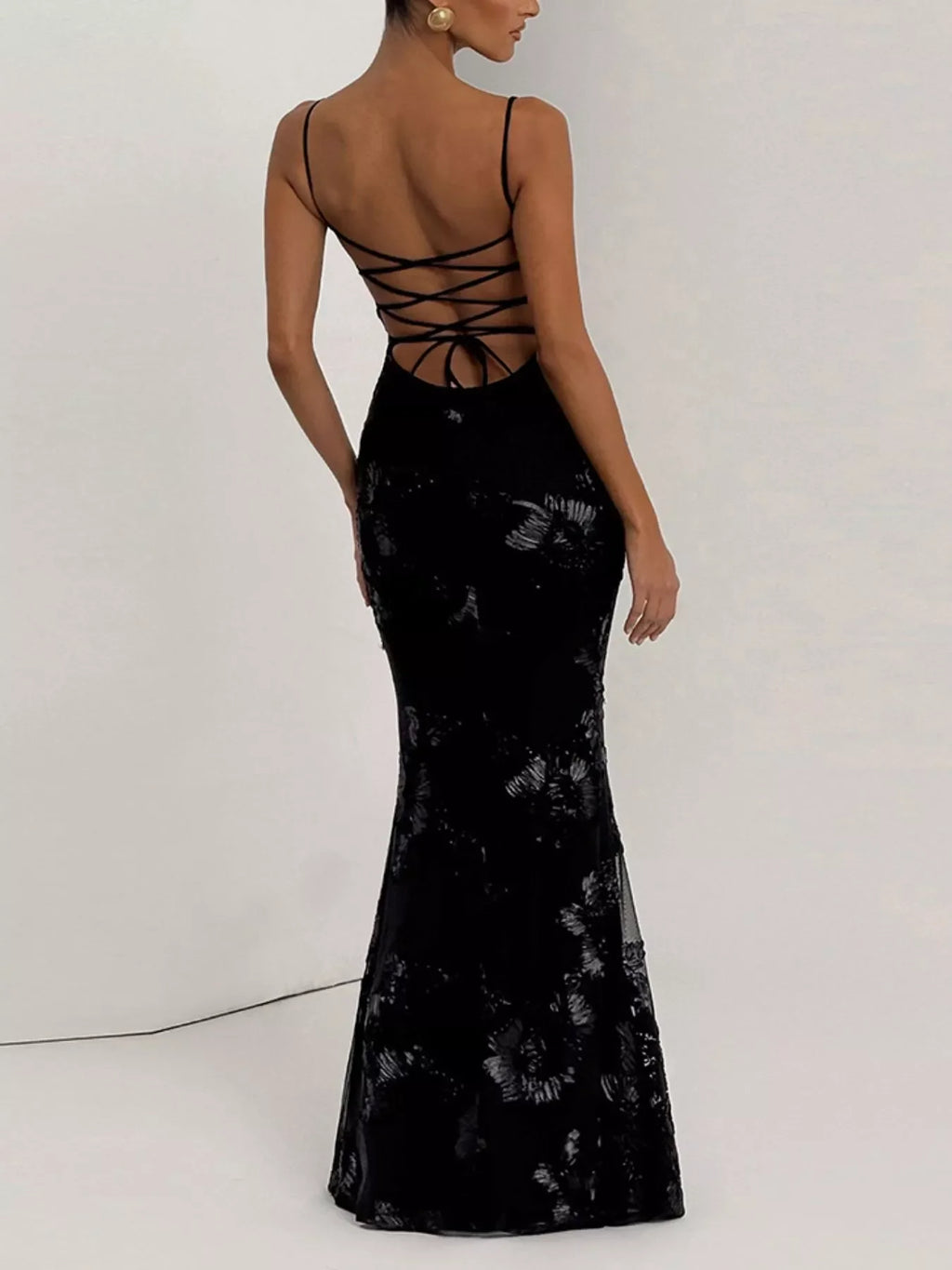 Sweetheart Neck Spaghetti Strap Maxi Dress by Shopiebay