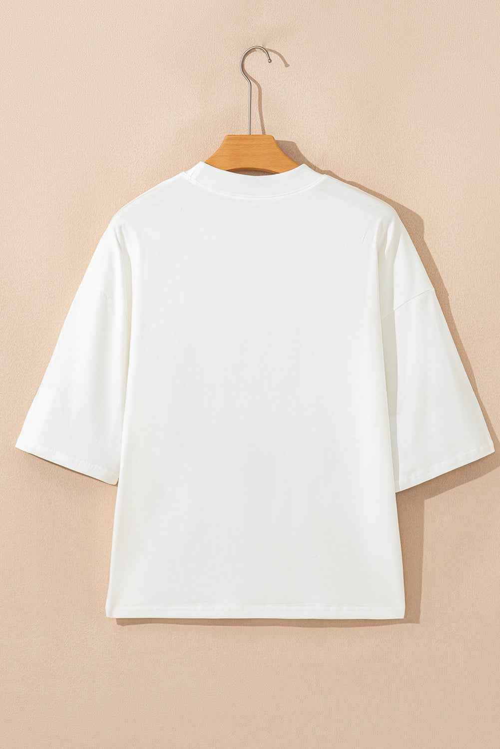 Beige GAME DAY Slogan Printed Half Sleeve Oversize T Shirt