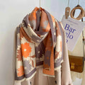 Floral Print Warm Winter Womens Scarf