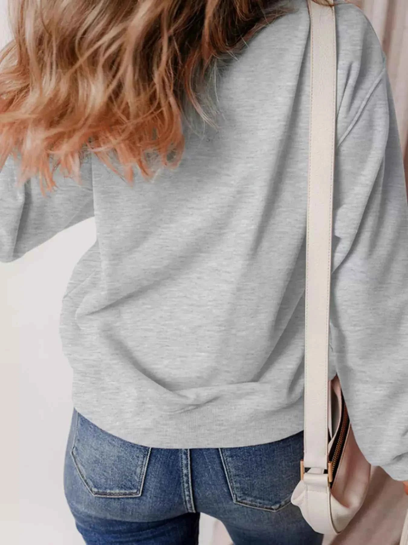 Round Neck Halloween Ghost Sweatshirt